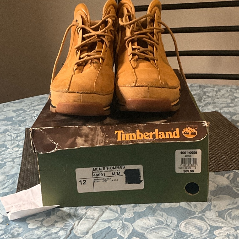 Timberland Men's Wheat/Tan Nubuck Lace-Up Boots